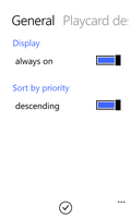 Settings: Display and Priority Sorting