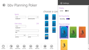 Settings: Playcard Design, Display and Priority Sorting